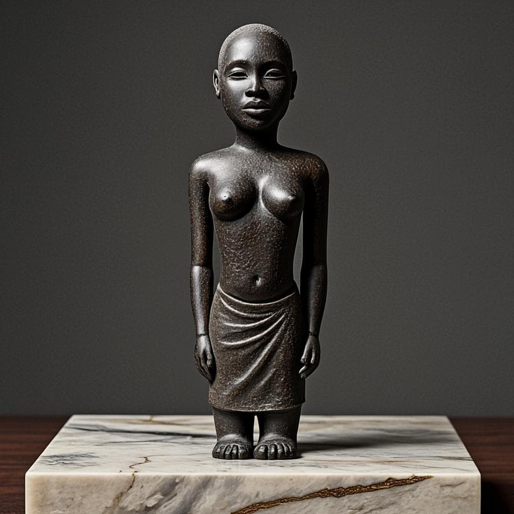Sculpture makonde shetani ébène 60 cm — vue alternative