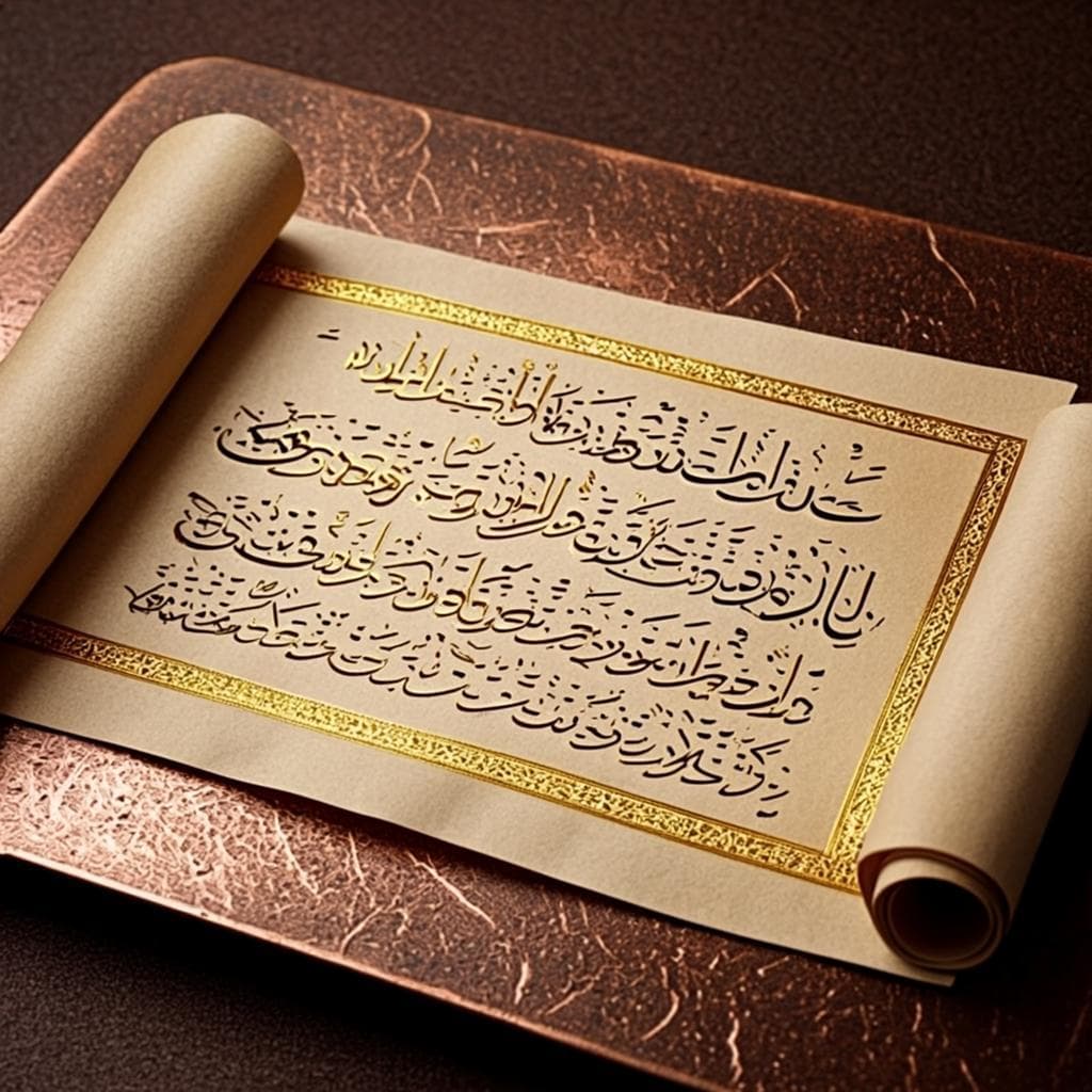 Calligraphie Nastaliq encadrée